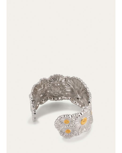 Buccellati Natural Silver And 18k Yellow Gold Daisy Blossoms Bracelet