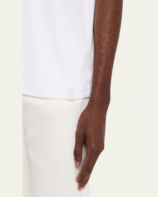 Brioni White Sea Island Cotton Crewneck T-Shirt for men