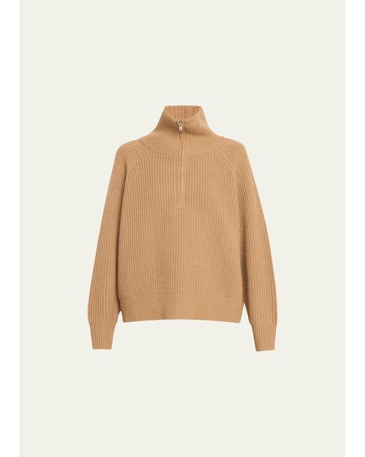Nili Lotan Natural Garza High-neck Cashmere Sweater