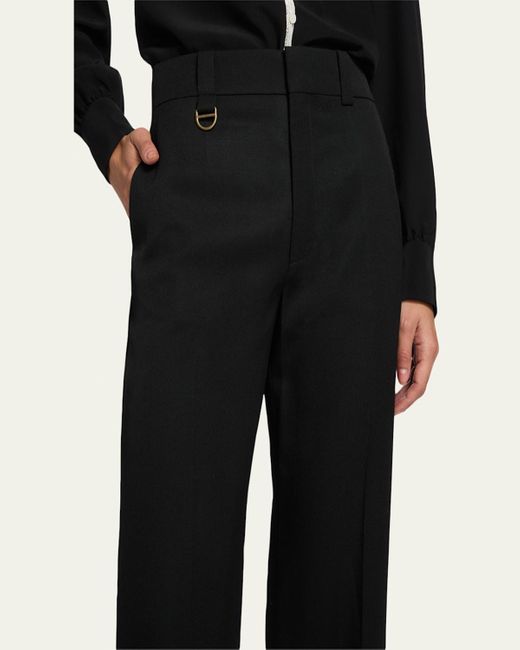 Chloé Black Tailored Stretch Wool Trousers