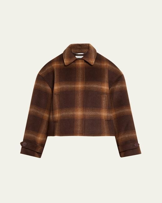 Jonathan Simkhai Brown Colby Plaid Jacket