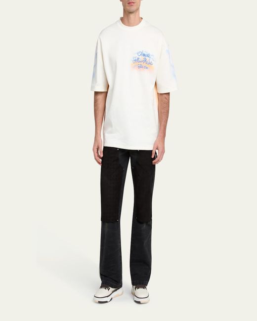 Amiri White Ma-1 Leather & Mesh Low-Top Sneakers for men