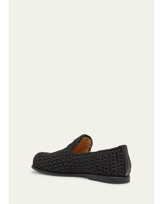 J.W. Anderson White Crochet Cotton Slip-on Loafers