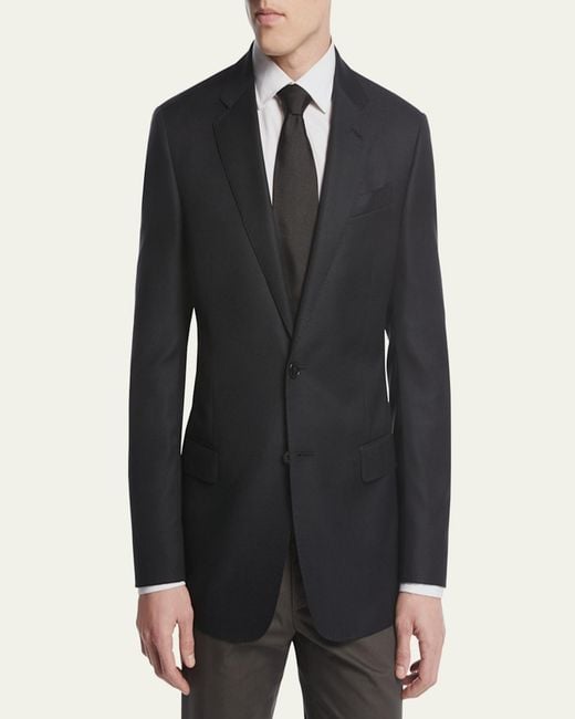 Giorgio Armani Black Soft Basic Two-Button Sport Coat for men