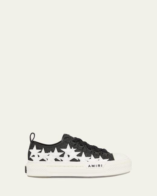 Amiri Natural Glitter Stars Low-Top Sneakers