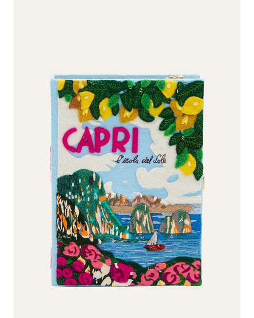 Olympia Le-Tan Multicolor Capri Lemons Mer Bio Book Clutch Bag