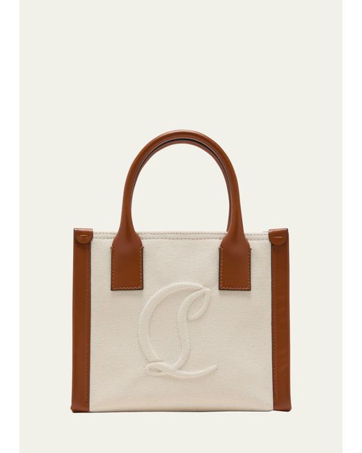 Christian Louboutin Natural By My Side Mini Canvas Tote Bag