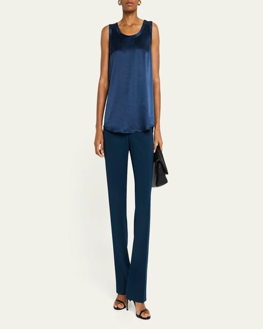 Lafayette 148 New York Blue Barrow Finessecrepe Pants