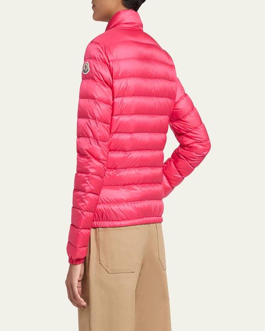 Moncler Pink Lans Short Down Jacket