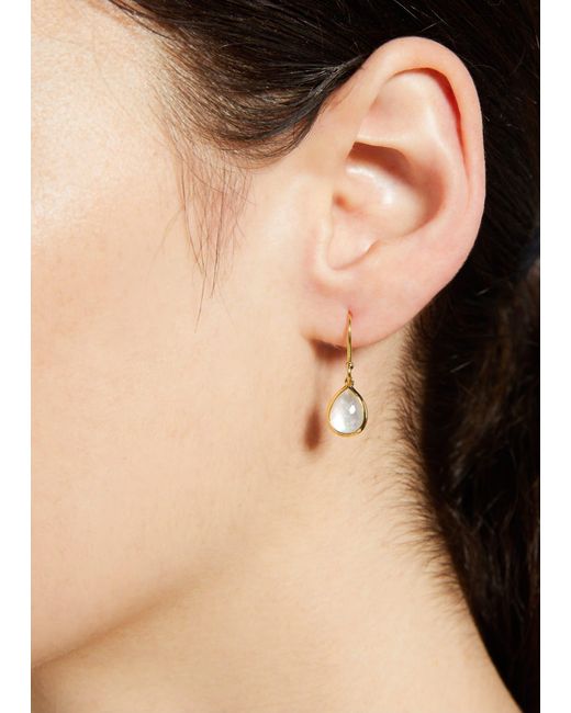 Ippolita Natural Teeny Teardrop Earrings In 18k Gold