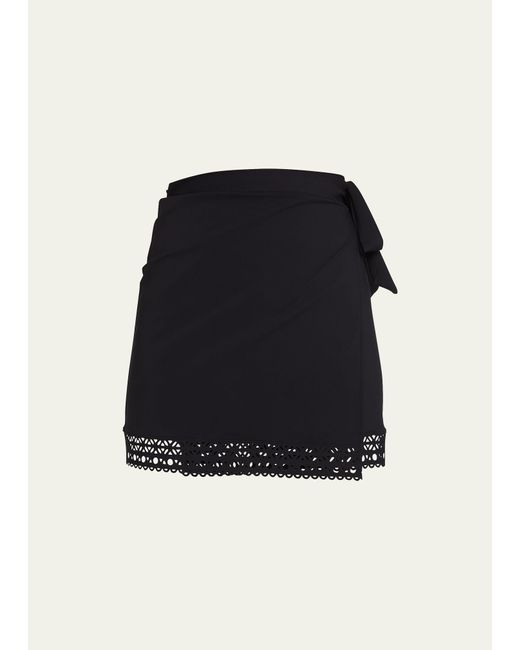 Lise Charmel Black Cutout Mini Pareo Wrap Skirt