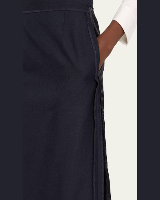 Maison Margiela Blue Inside-Out Midi Pencil Skirt
