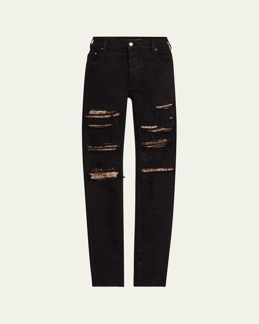 Amiri Black Boucle Thrasher Skinny Jeans for men