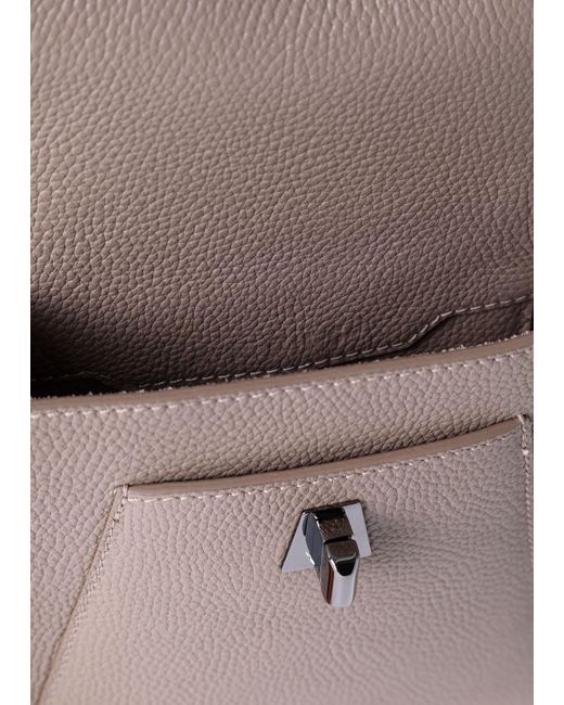 Akris Gray Anouk Mini Flap Leather Messenger Bag