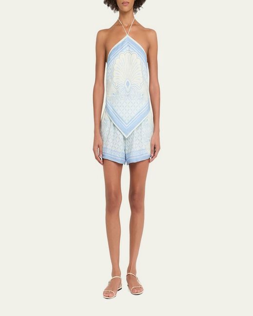 Shani Blue Carly Drawstring Shorts