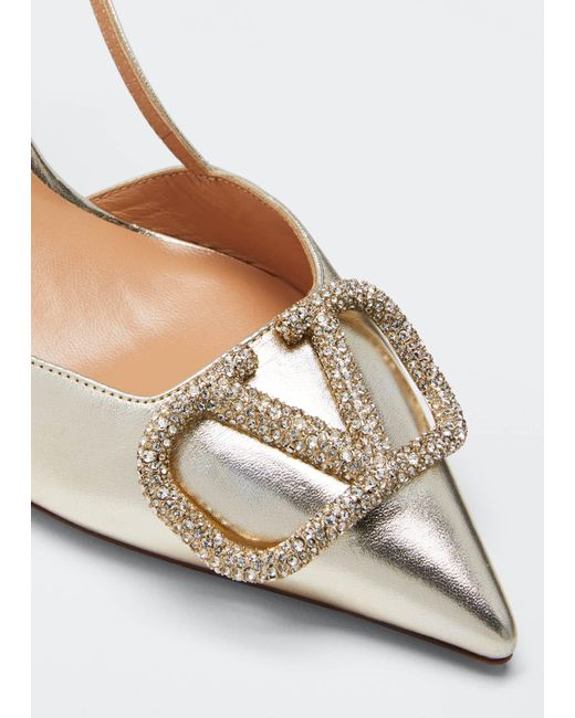 valentino gold pumps