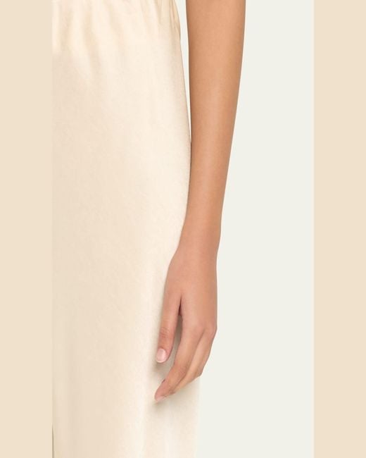 Vince Natural Fluid Bias-Cut Crushed Satin Pants