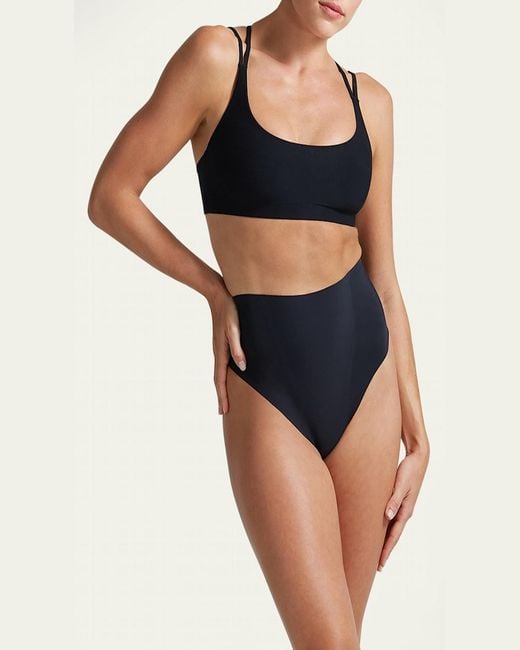 Commando Blue High-Rise Zone Smoothing Thong