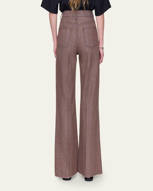 OSSOU Brown Trace Flare Jeans