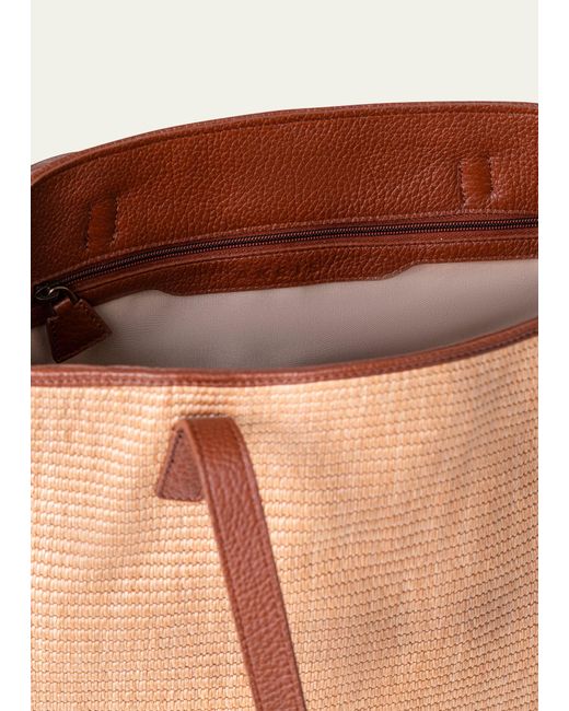 Akris Natural Ai Small Raffia Shoulder Bag