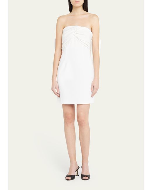 Toccin Strapless Bow-back Mini Dress in White | Lyst