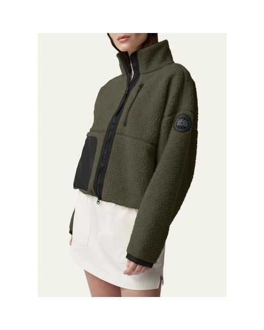 Canada Goose Green Simcoe Fleece Zip Jacket