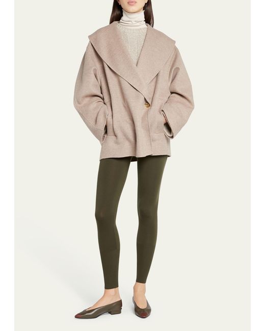 Loro Piana Natural Oversize Cashmere Top Coat