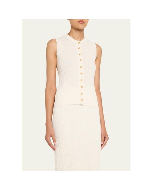 Anna Quan Natural Serafina Button-Front Top
