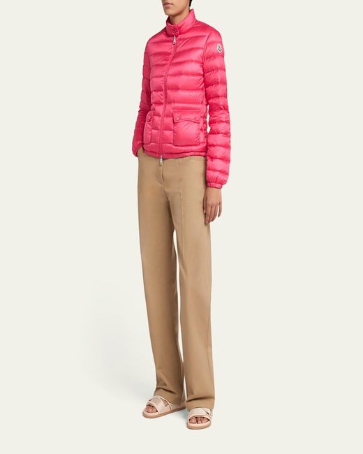 Moncler Pink Lans Short Down Jacket