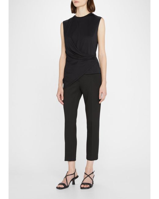 Theory Treeca Double-knit Pants in Black | Lyst
