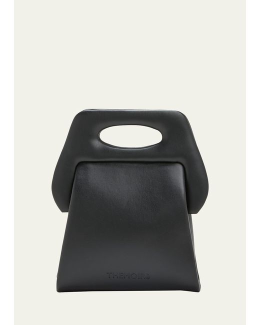 THEMOIRÈ Black Clori Vegan Leather Top Handle Bag