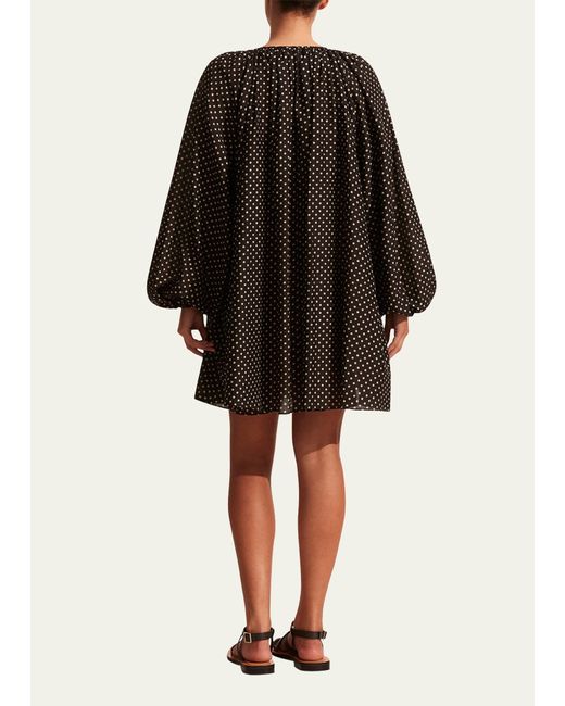Matteau Black Voluminous Mini Tunic Dress
