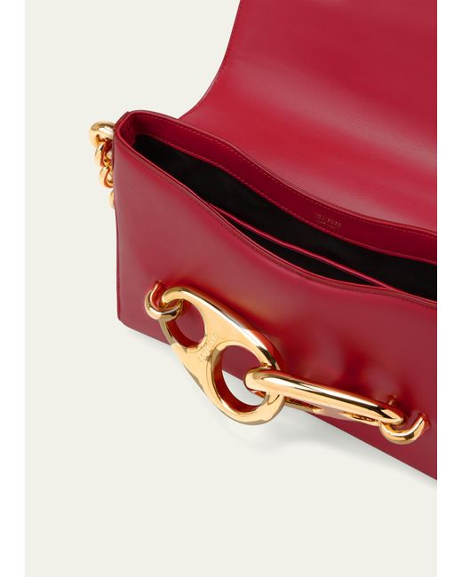 Tom Ford Red Carine Medium Leather Chain Shoulder Bag