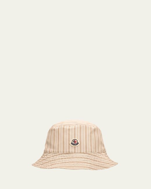 Moncler Men's Natural Stripe Bucket Hat