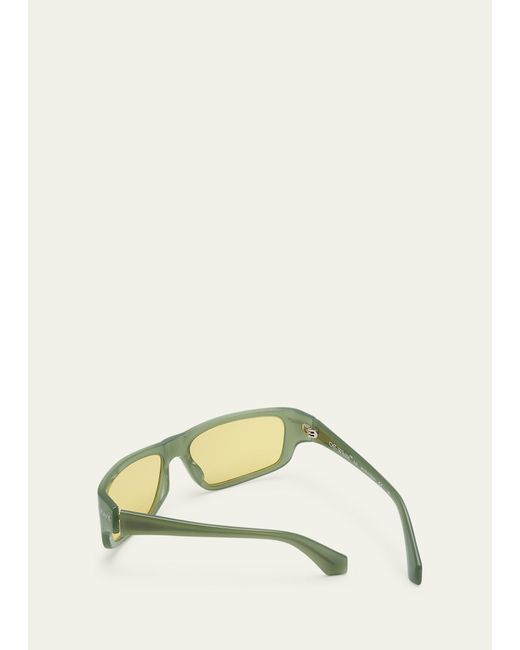 Off-White c/o Virgil Abloh Natural Bologna Acetate Wrap Sunglasses for men