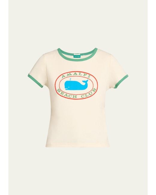 Mother Multicolor The Itty Bitty Ringer Cropped Tee