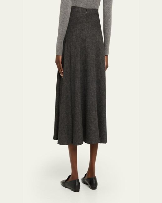 Vince Women's Black Jaspe A-Line Skirt mid length skirts