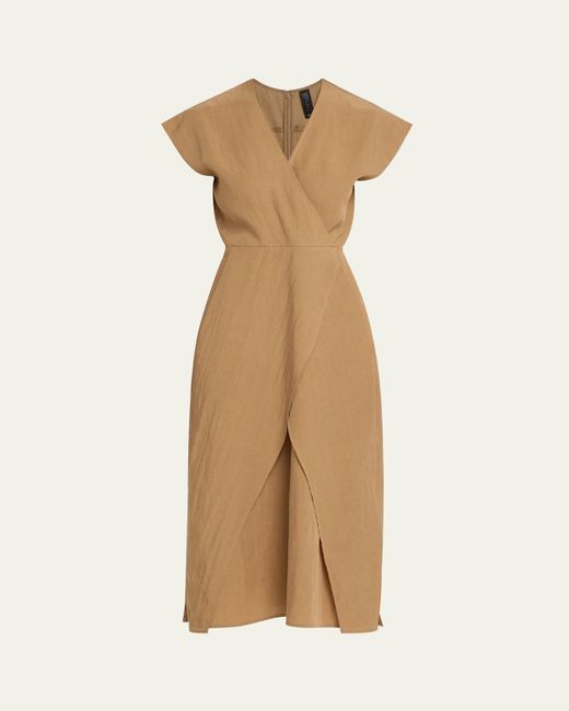 Zero + Maria Cornejo Natural Mido Overlapped Panel Dress