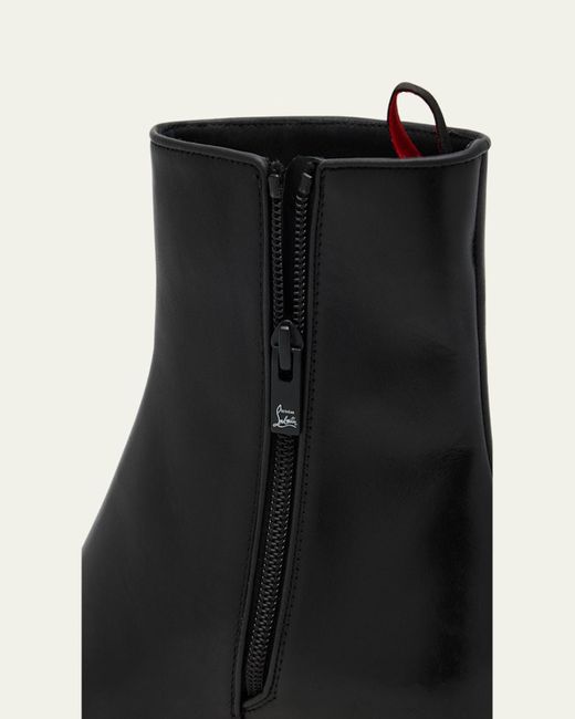 Christian Louboutin Black Ziggissimo Forever Leather Ankle Boots for men