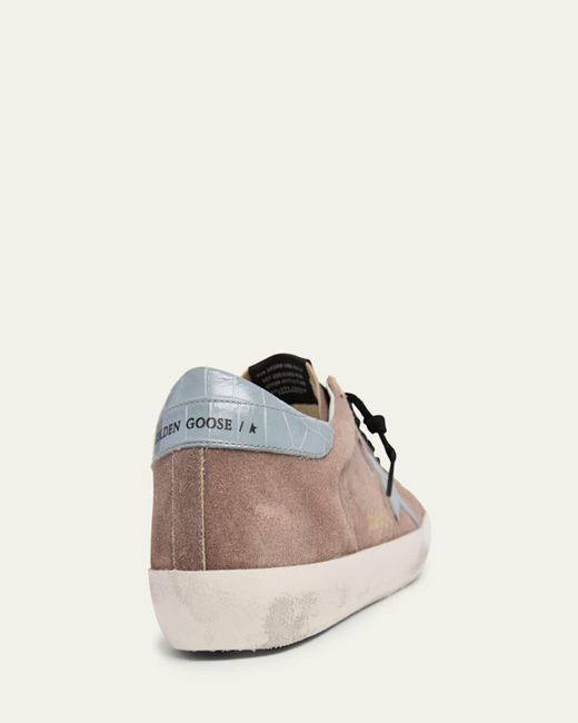 Golden Goose Deluxe Brand Natural Super Star Suede Low-Top Sneakers for men