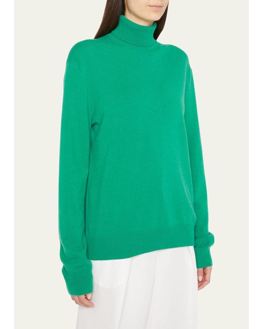 The Row Green Ciba Turtleneck Sweater