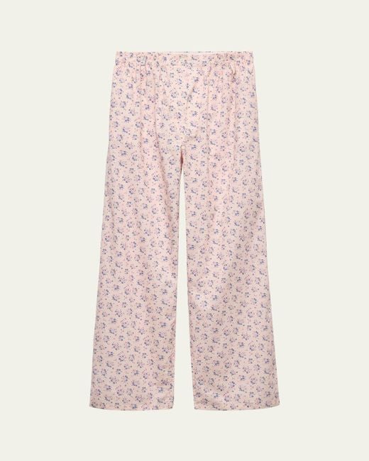 Prada Pink Batista Flower Print Lounge Pants