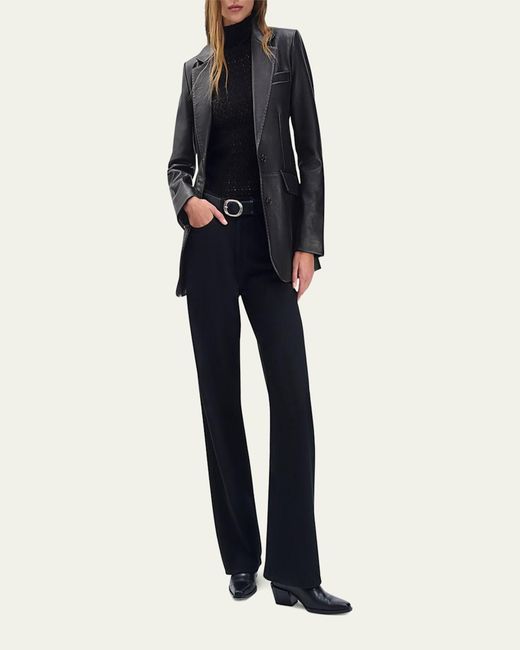 Rag & Bone Blue Ash Leather Blazer