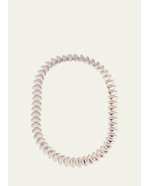 Vhernier Natural 18k White Gold Eclisse Endless Diamond Necklace