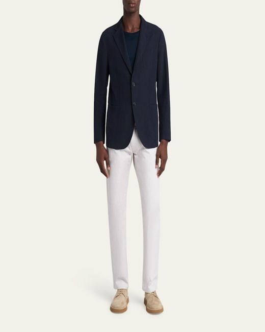 Giorgio Armani Blue Upton Linen Jacket for men