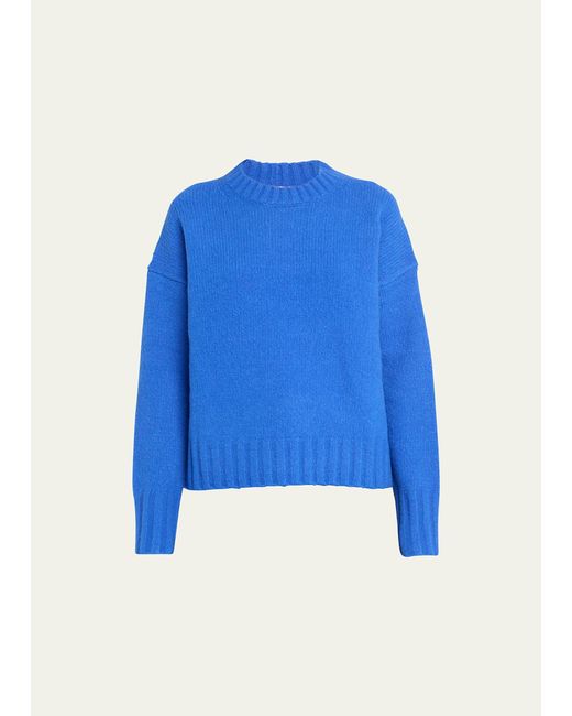 Helmut Lang Blue Brushed Crewneck Pullover Sweater