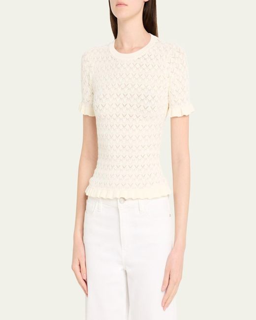 Sea Natural Rue Fine Knit Short-Sleeve Top