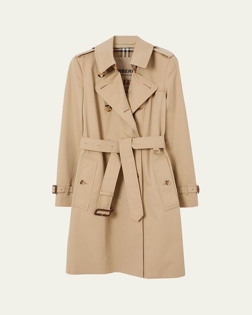 Burberry Natural Chelsea Belted Double-Breasted Trench Coat