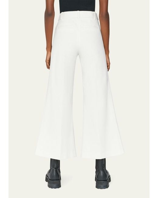 FRAME Natural Le Crop Palazzo Trousers