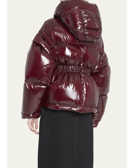 Ulla Johnson Rhodes Lacquered Nylon Quilted Convertible Puffer Jacket